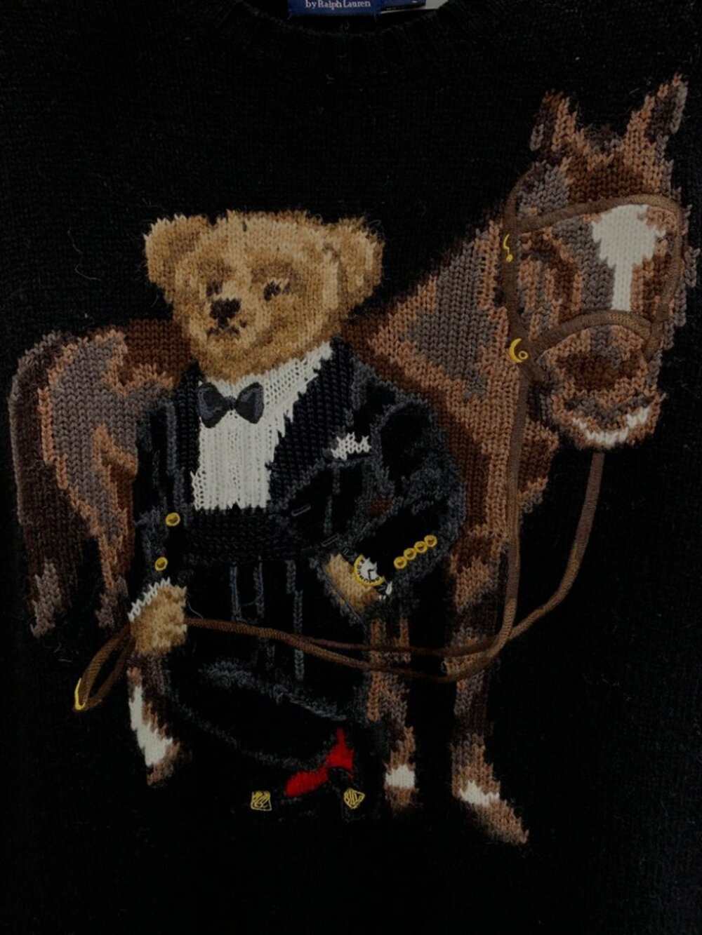 Polo Ralph Lauren Bear & Horse Wool Crewneck Sweater - Picture 3 of 8